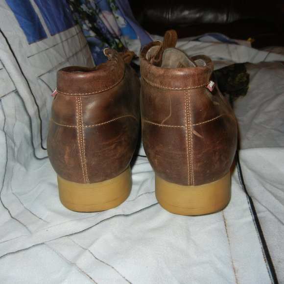Clarks Mens Stinson Hi Brown Leather Moccasin Chukka Ankle Boots Shoes size 12 main image 6